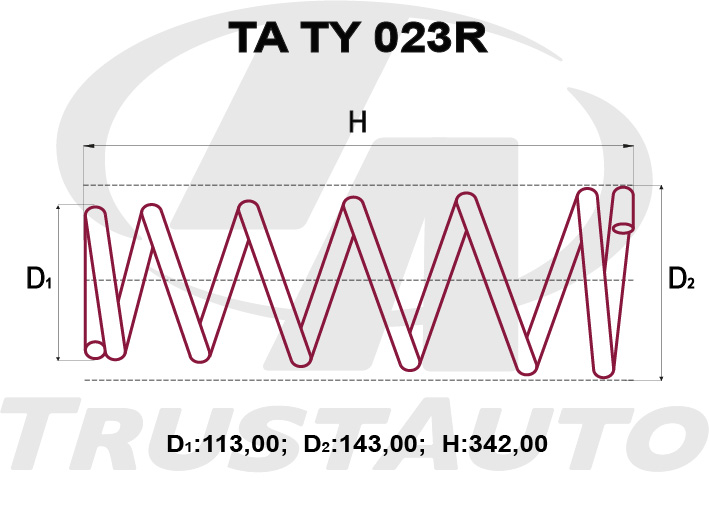 Пружина ходовой части TRUSTAUTO TATY023R